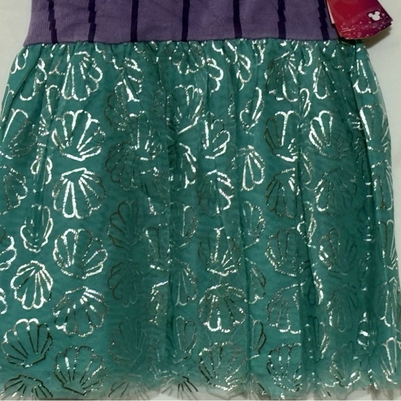 Disney Princess Ariel Little Mermaid Dress Girls 6-6X Pastel Lilac Costume NWT - Picture 3 of 9